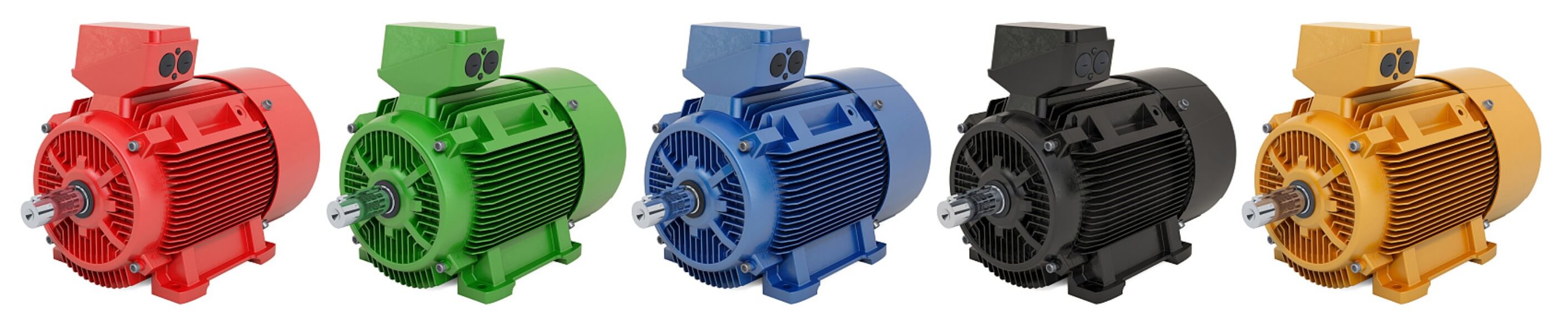 Colorful industrial motors